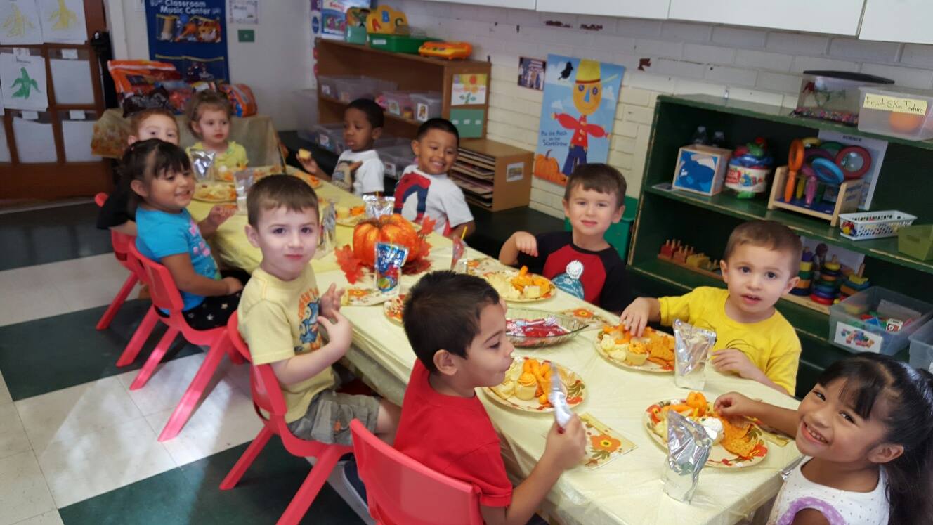 Children Having Thanksgiving Lunch